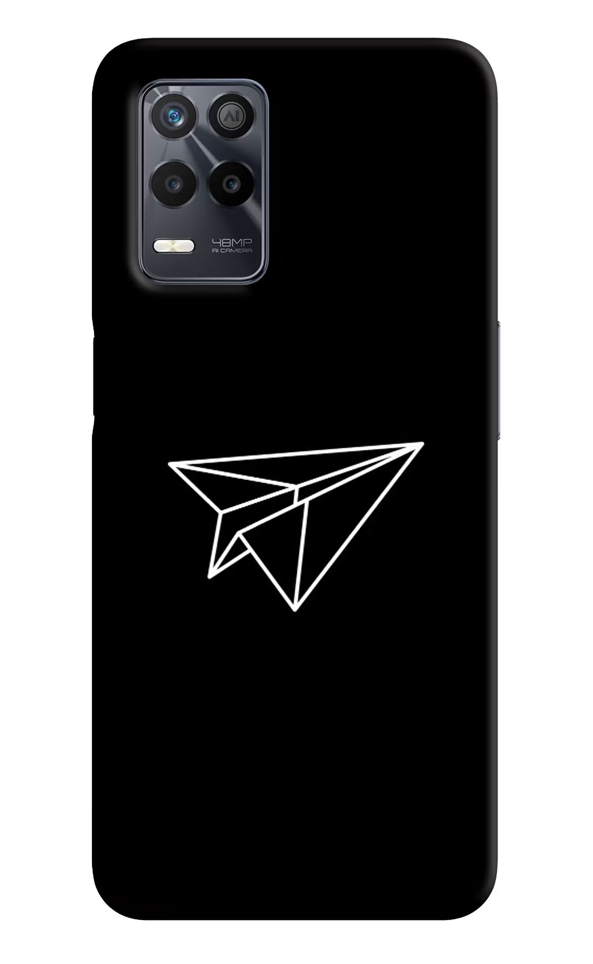 Paper Plane White Realme 9 5G Back Cover