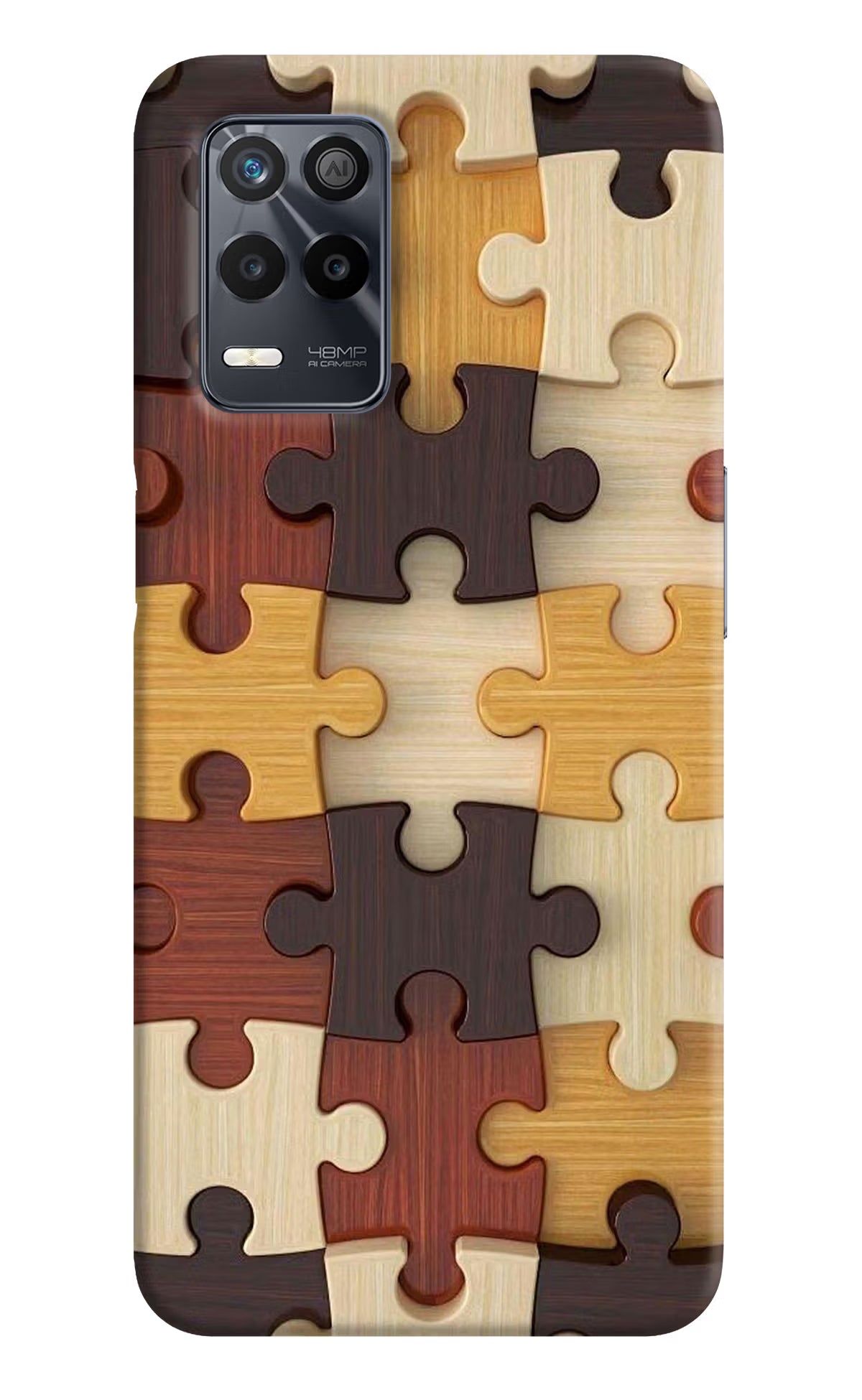 Wooden Puzzle Realme 9 5G Back Cover