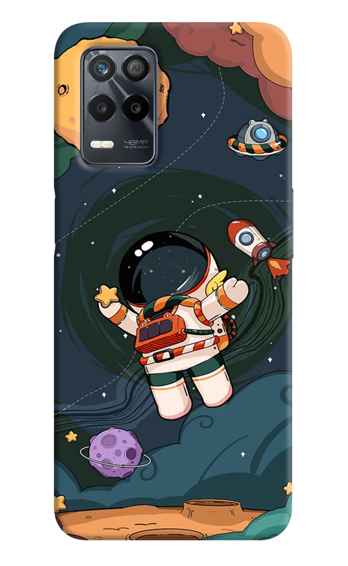 Cartoon Astronaut Realme 9 5G Back Cover