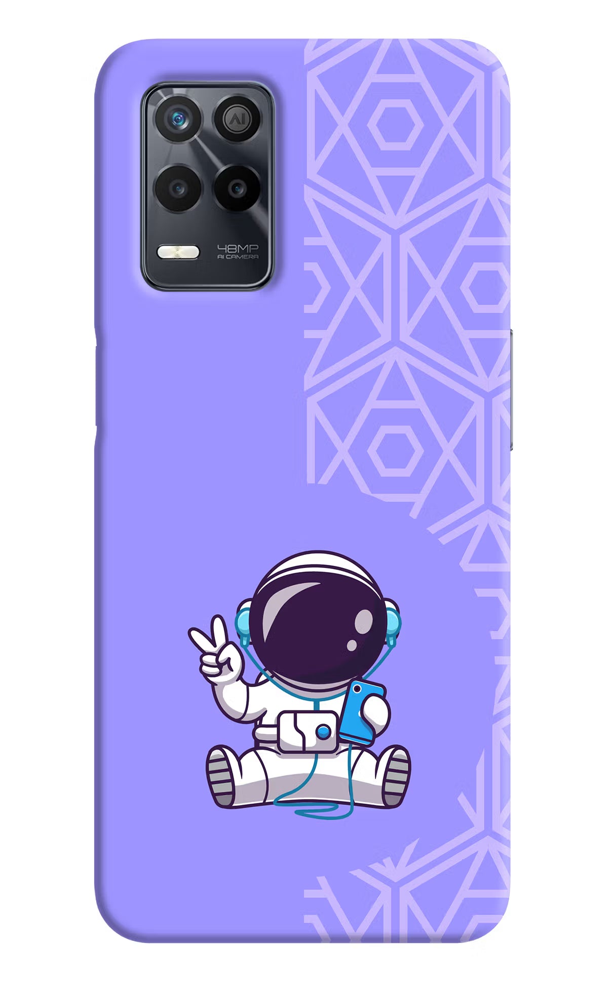 Cute Astronaut Chilling Realme 9 5G Back Cover