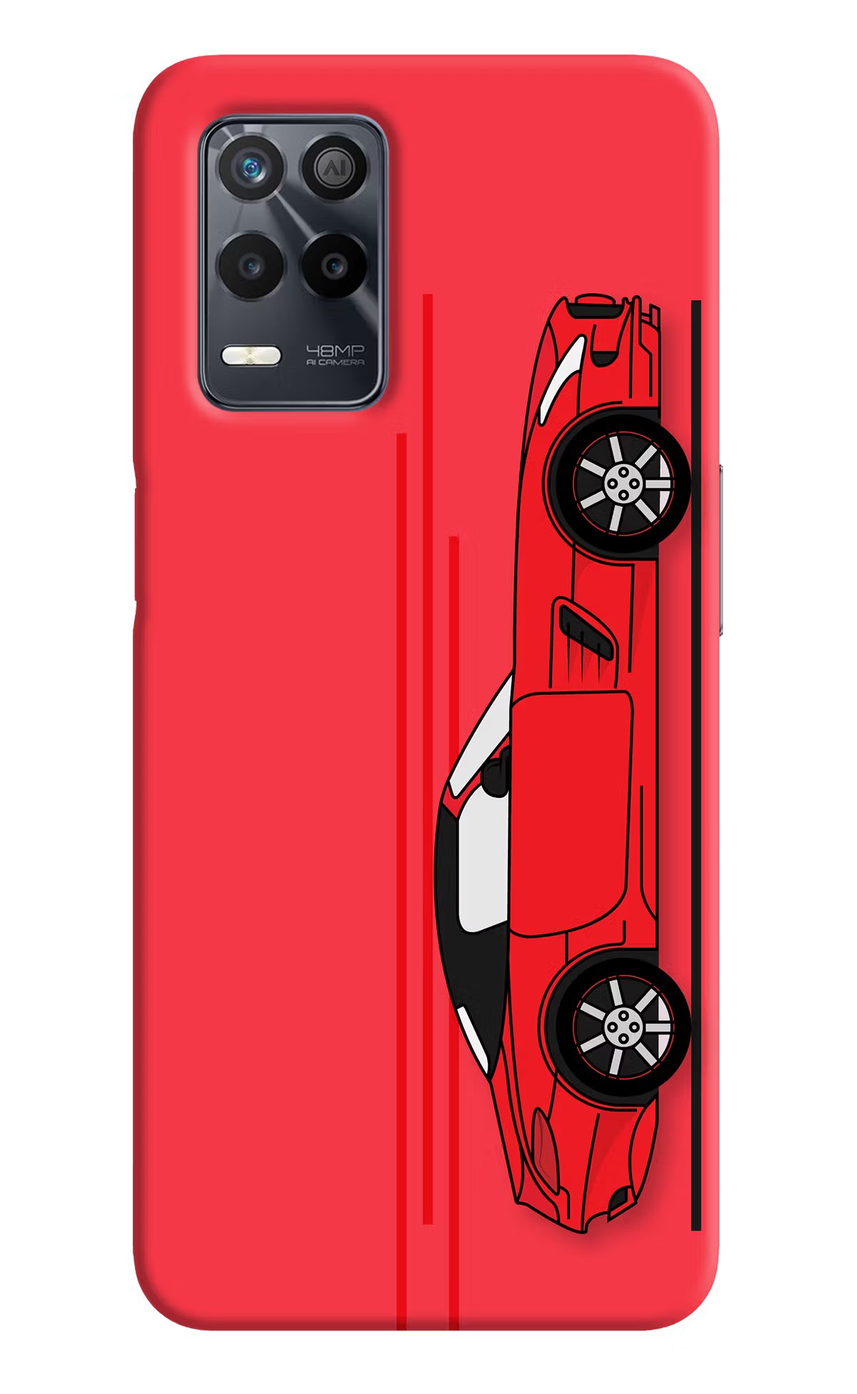Red Velocity Realme 9 5G Back Cover
