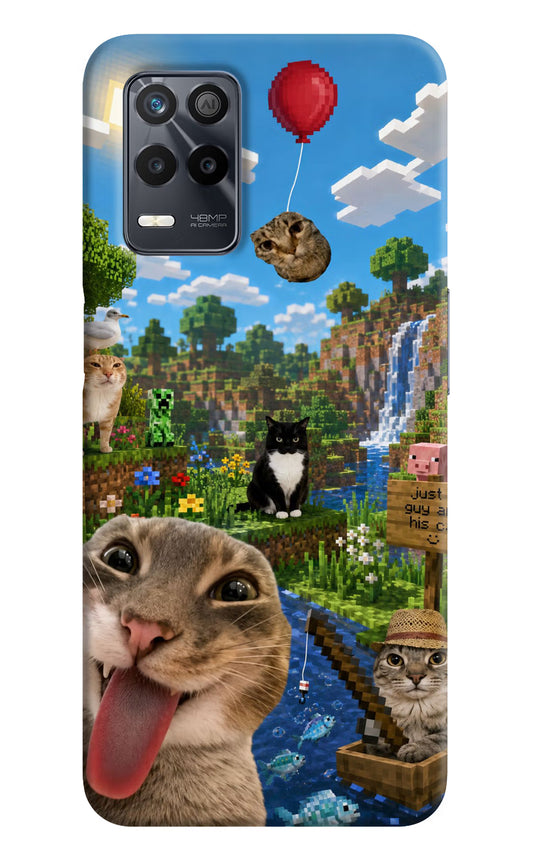 Minecraft Cat Chaos Realme 9 5G Hard Case Back Cover by Casekaro