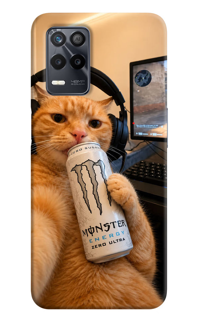 Gamer Cat Energy Realme 9 5G Hard Case Back Cover by Casekaro