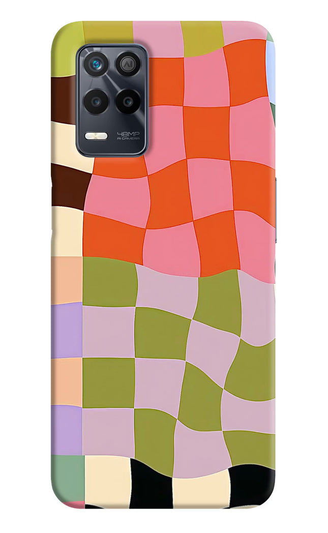 Wavy Grid Realme 9 5G Hard Case Back Cover by Casekaro