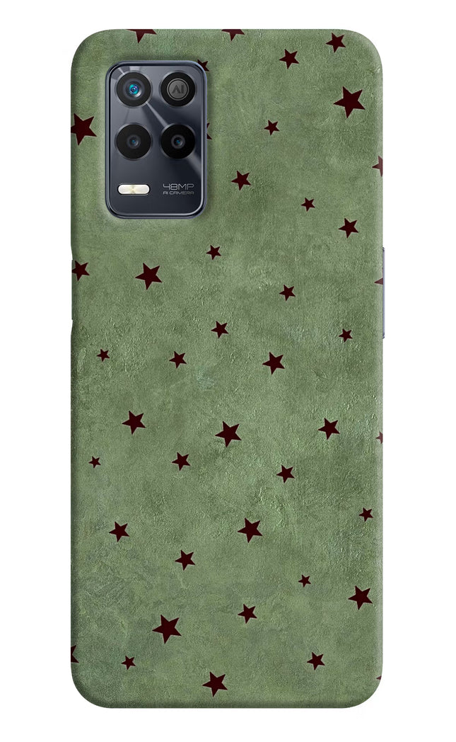 Green Stars Realme 9 5G Hard Case Back Cover by Casekaro