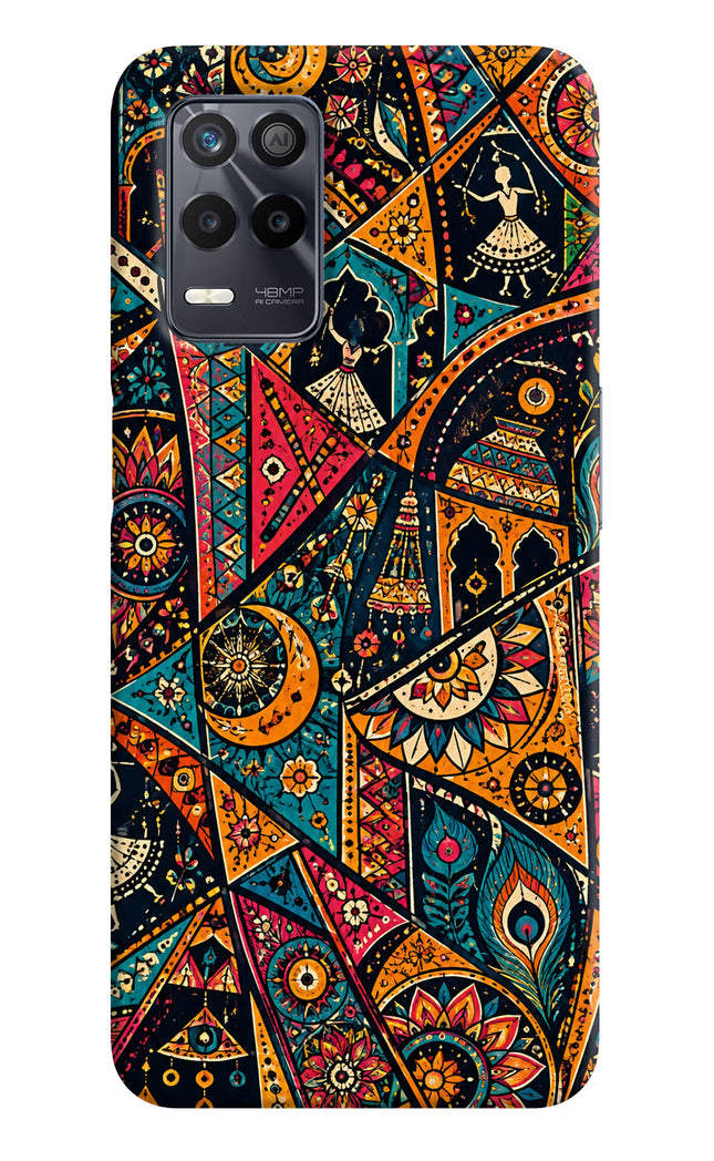 Folk Print Realme 9 5G Hard Case Back Cover by Casekaro
