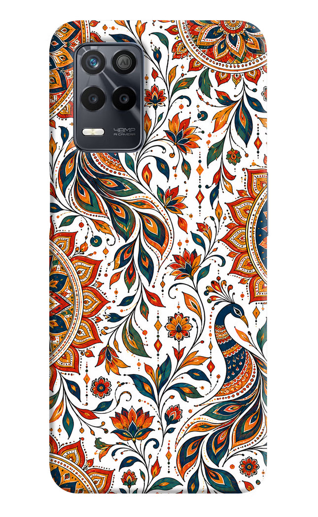White Mayura Realme 9 5G Hard Case Back Cover by Casekaro