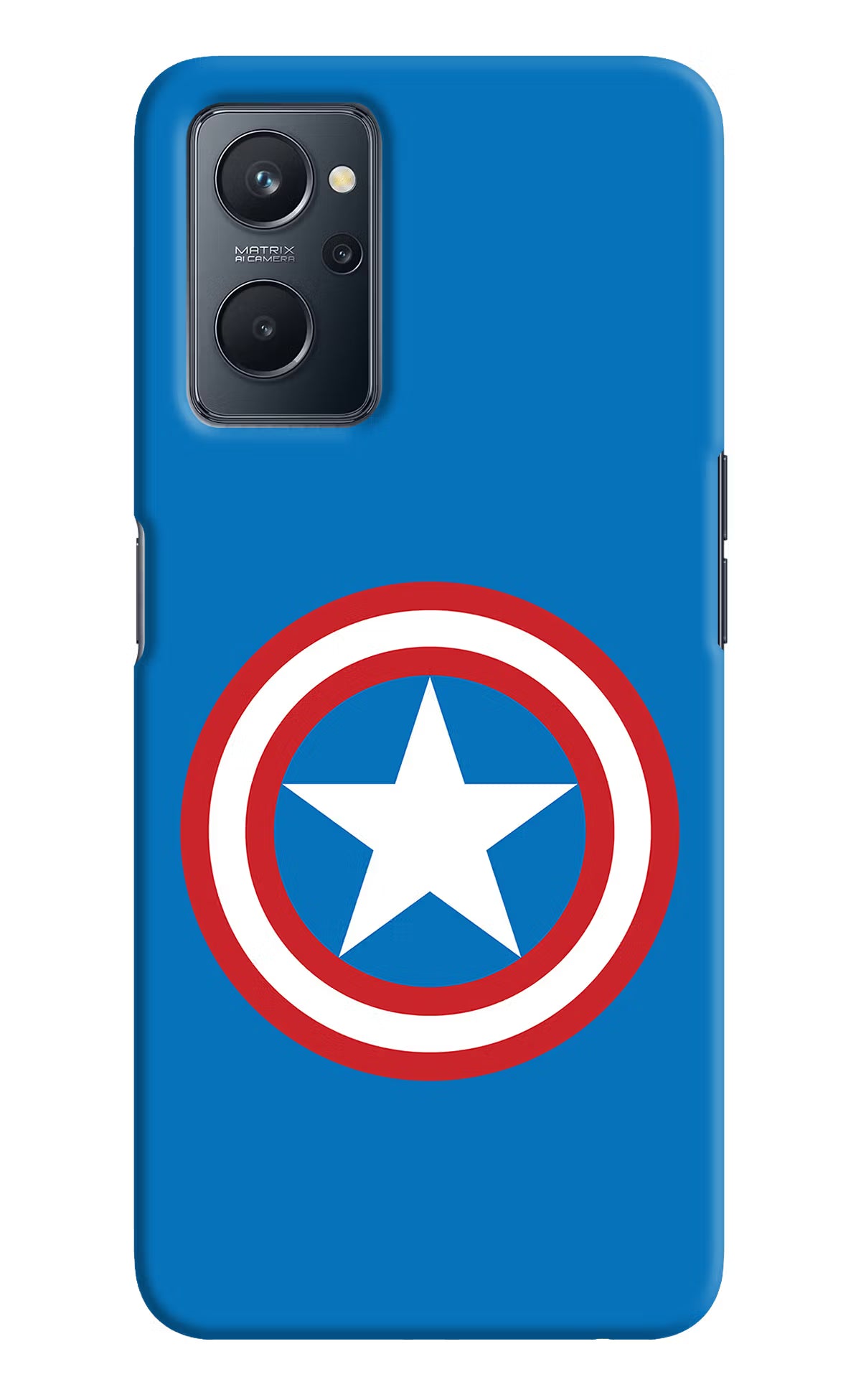 Captain America Logo Realme 9i 4G Hard Case Back Cover by Casekaro