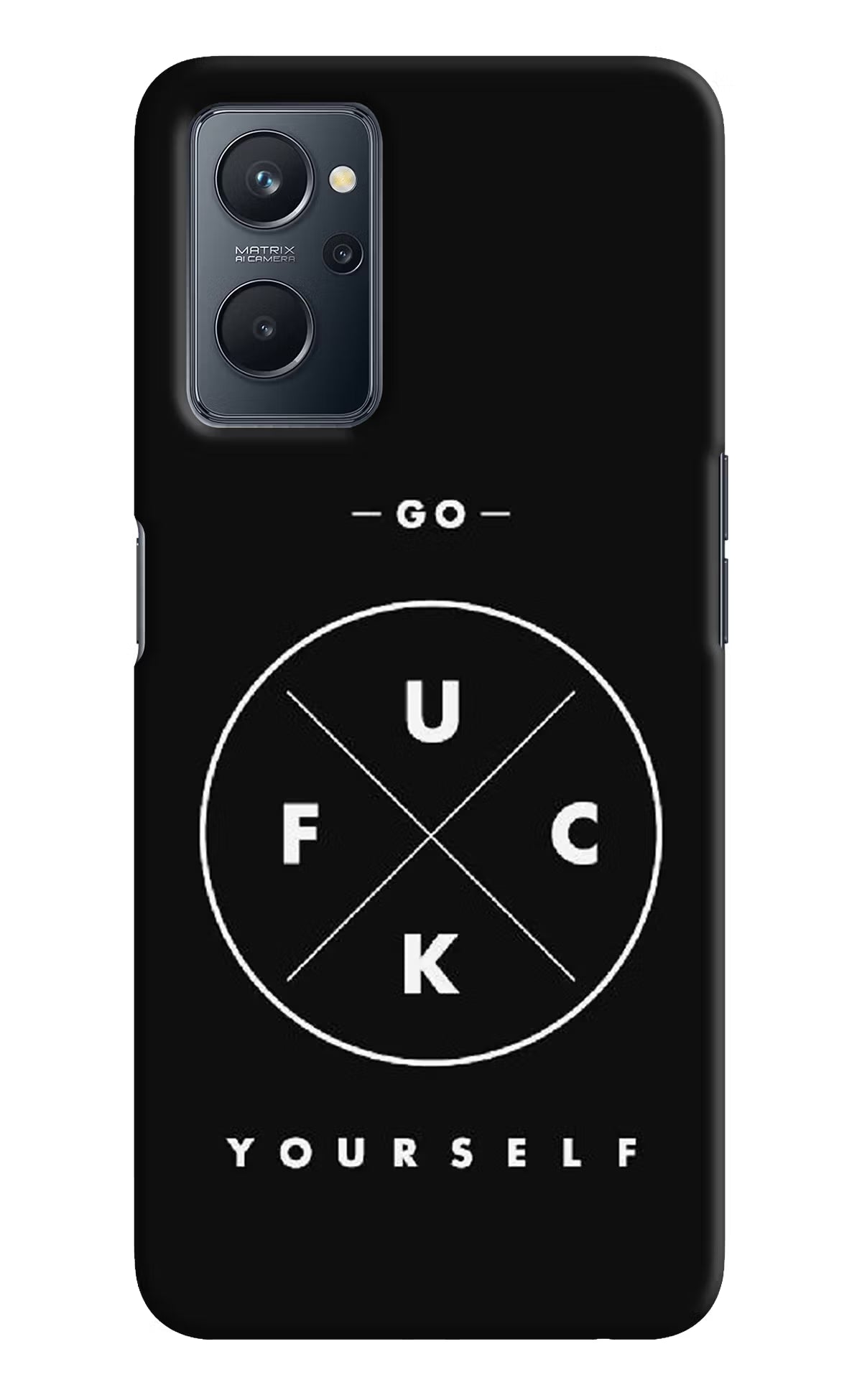 Go Fuck Yourself Realme 9i 4G Hard Case Back Cover by Casekaro