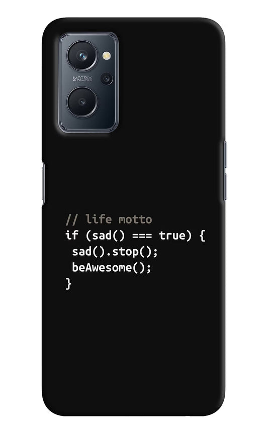 Life Motto Code Realme 9i 4G Hard Case Back Cover by Casekaro