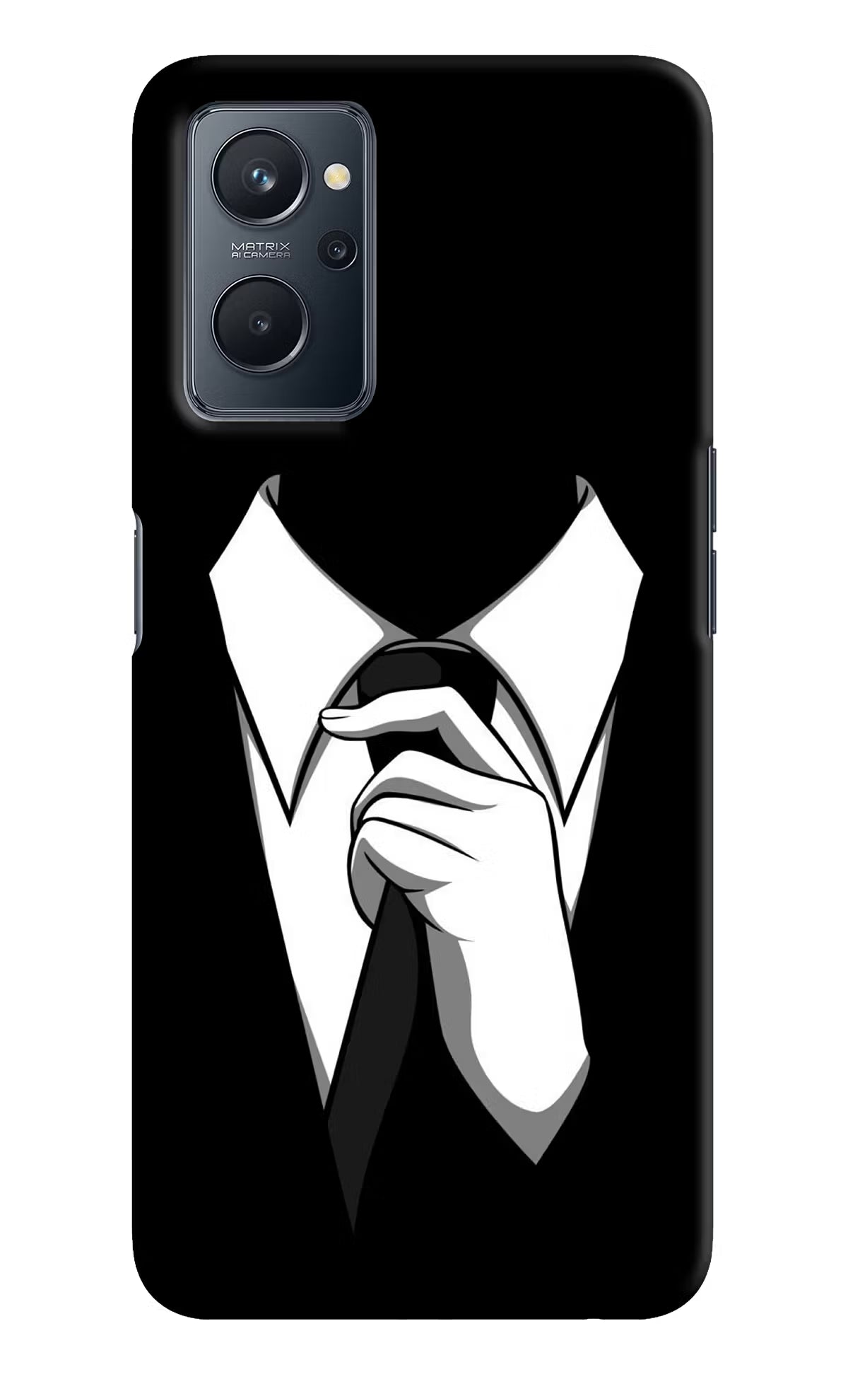 Black Tie Realme 9i 4G Hard Case Back Cover by Casekaro