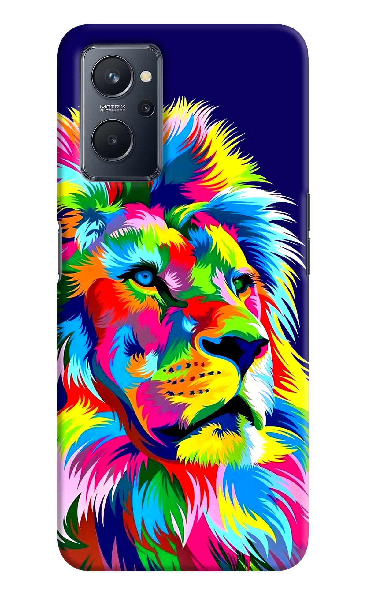 Vector Art Lion Realme 9i 4G Hard Case Back Cover by Casekaro