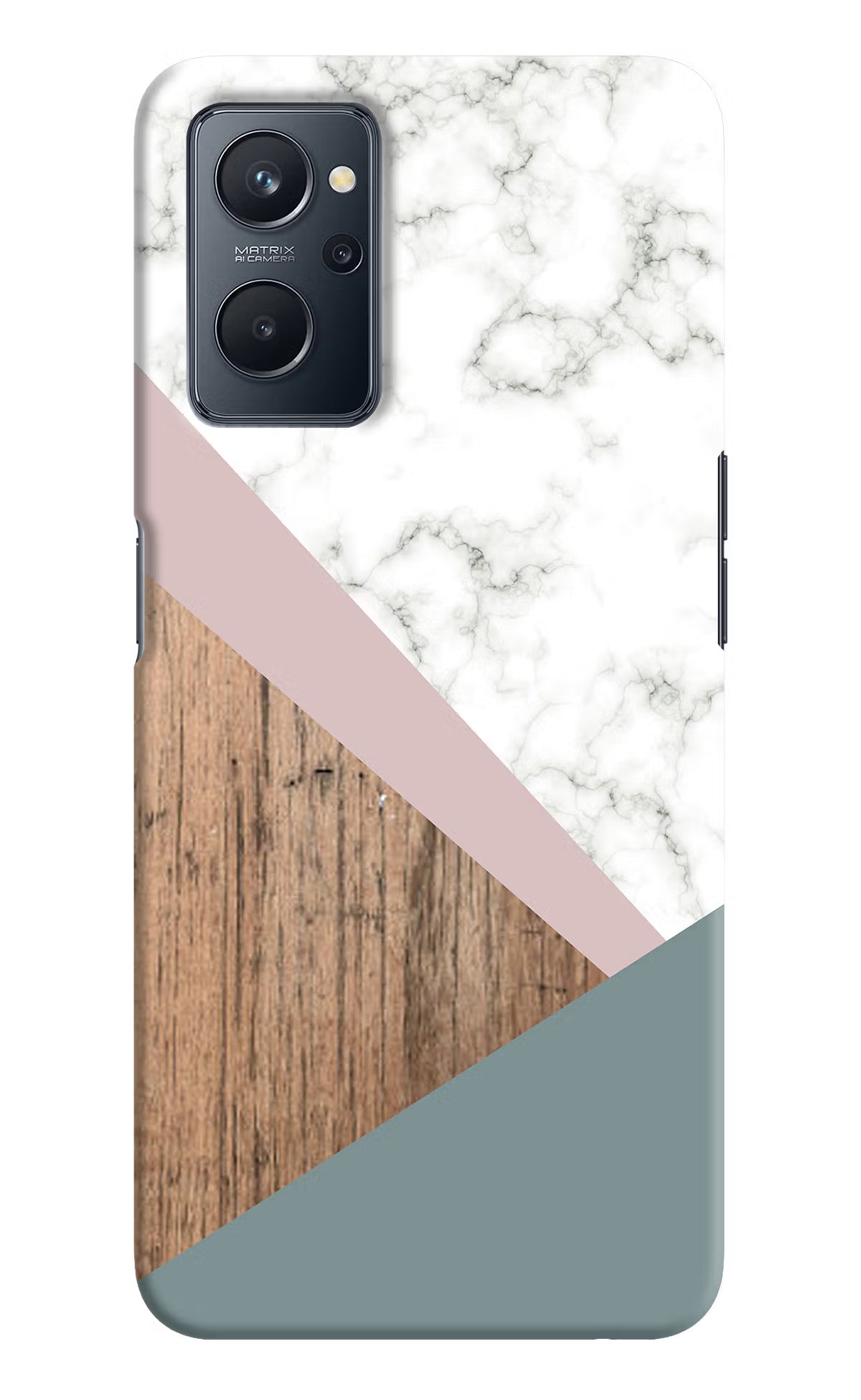 Marble wood Abstract Realme 9i 4G Hard Case Back Cover by Casekaro