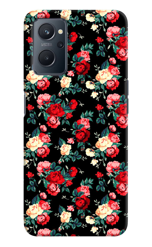 Rose Pattern Realme 9i 4G Hard Case Back Cover by Casekaro
