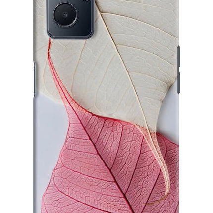 White Pink Leaf Realme 9i 4G Hard Case Back Cover by Casekaro