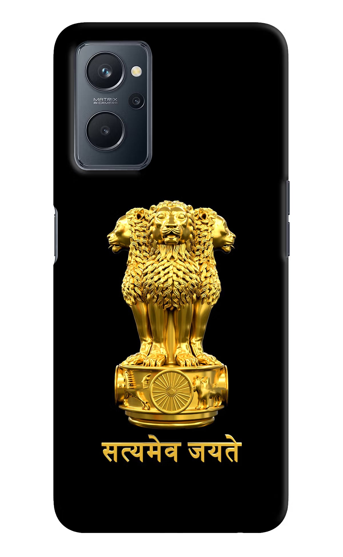 Satyamev Jayate Golden Realme 9i 4G Hard Case Back Cover by Casekaro