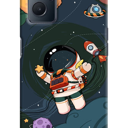 Cartoon Astronaut Realme 9i 4G Hard Case Back Cover by Casekaro