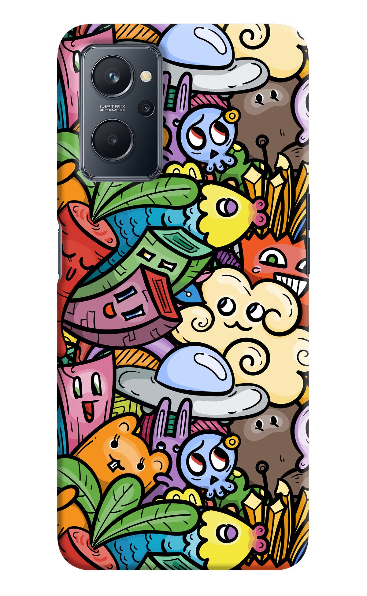 Veggie Doodle Realme 9i 4G Hard Case Back Cover by Casekaro