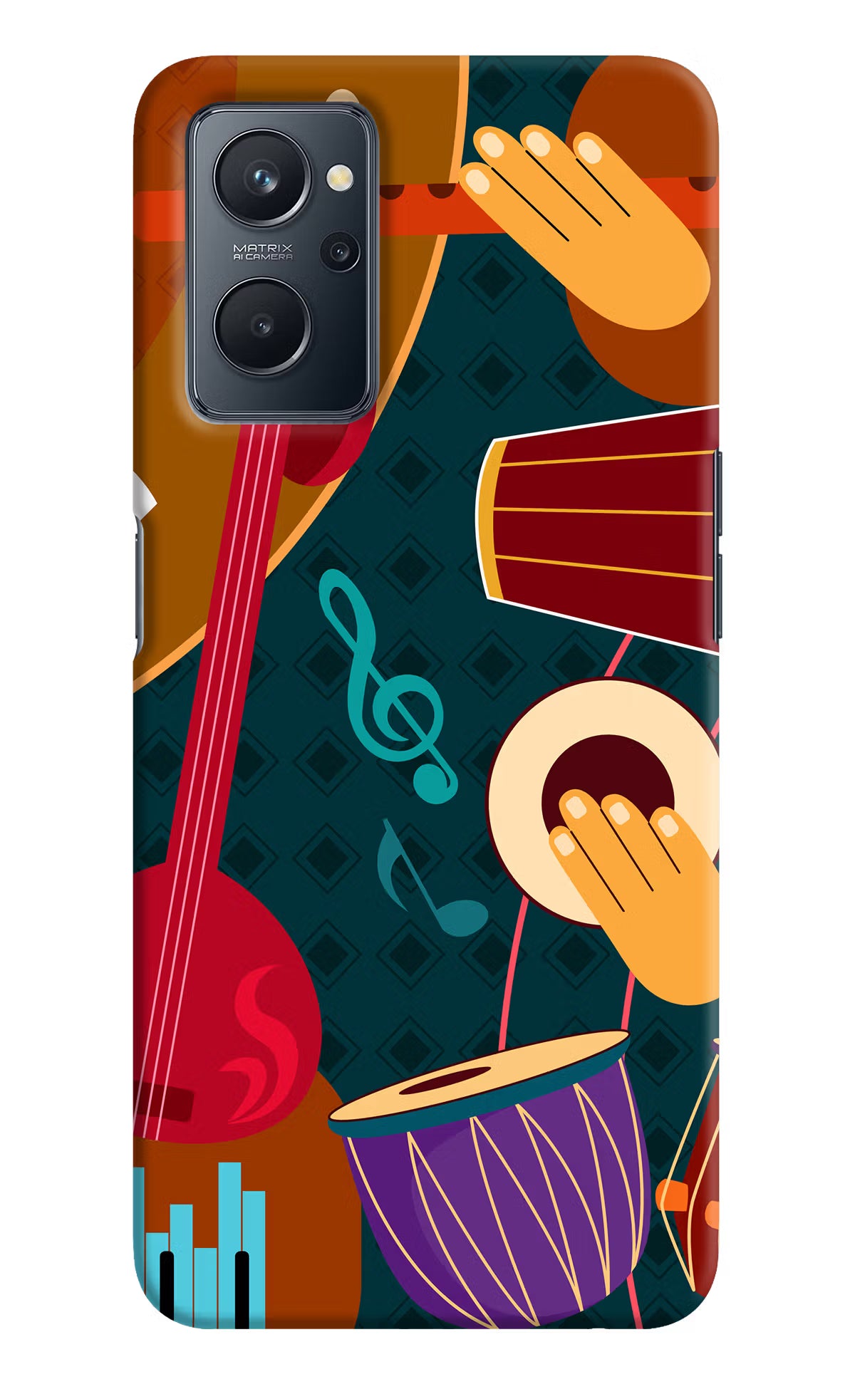 Music Instrument Realme 9i 4G Hard Case Back Cover by Casekaro