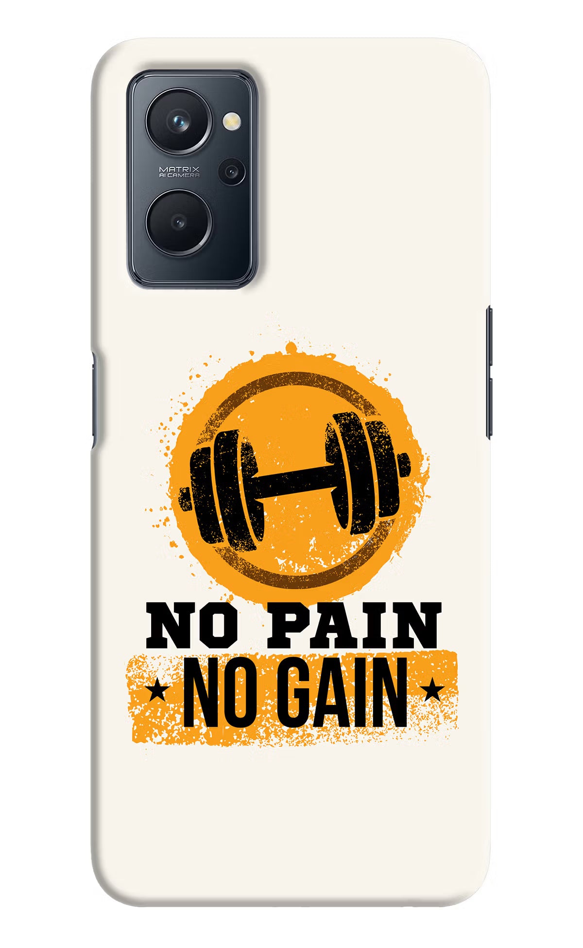 No Pain No Gain Realme 9i 4G Hard Case Back Cover by Casekaro