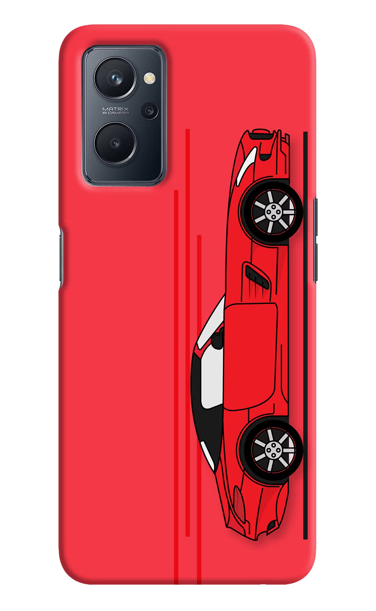 Red Velocity Realme 9i 4G Hard Case Back Cover by Casekaro