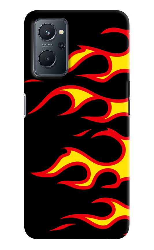 Side Sweep Flames Realme 9i 4G Hard Case Back Cover by Casekaro