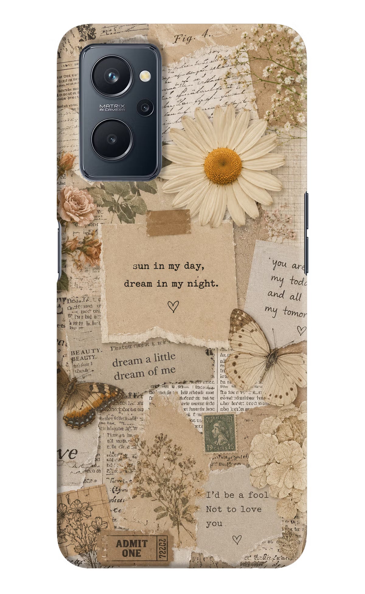 Vintage case Realme 9i 4G Back Cover