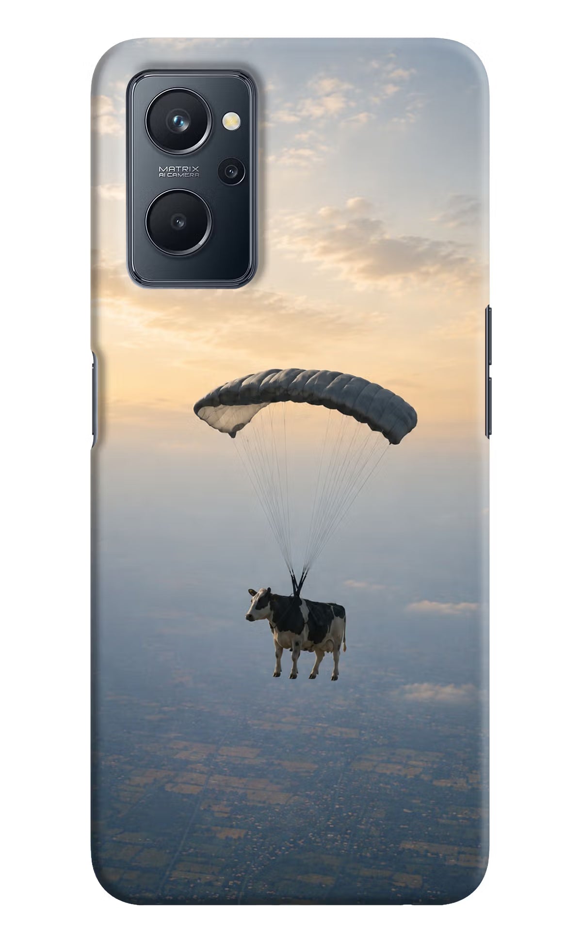 Skydiving Cow Realme 9i 4G Back Cover