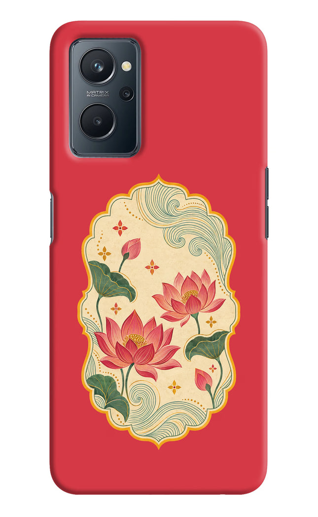 Pink Lotus Realme 9i 4G Hard Case Back Cover by Casekaro
