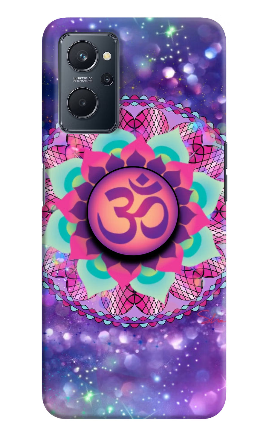 Om Purple Realme 9i 4G Pop Case, Hard case