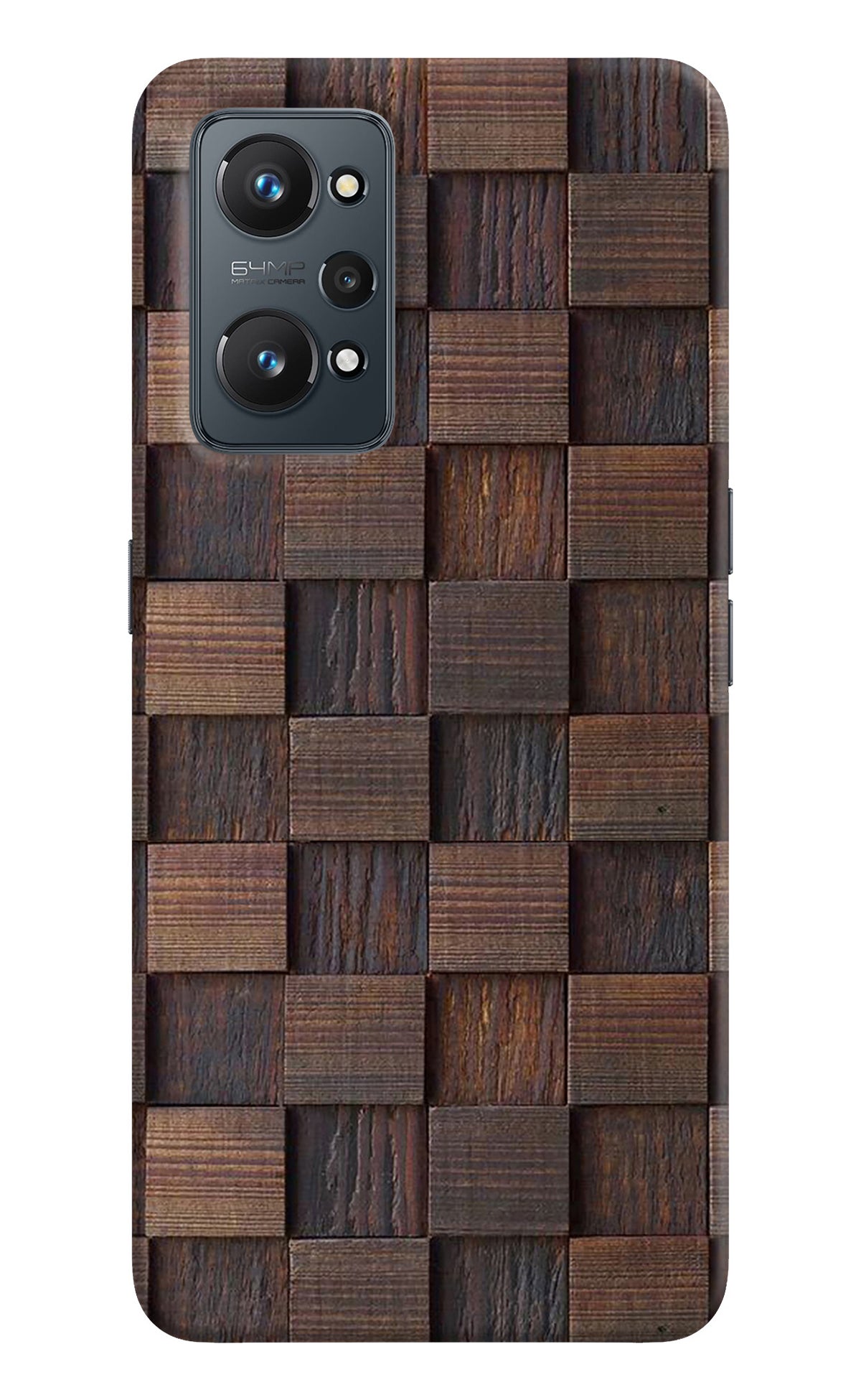 Wooden Cube Design Realme GT 2 5G Back Cover