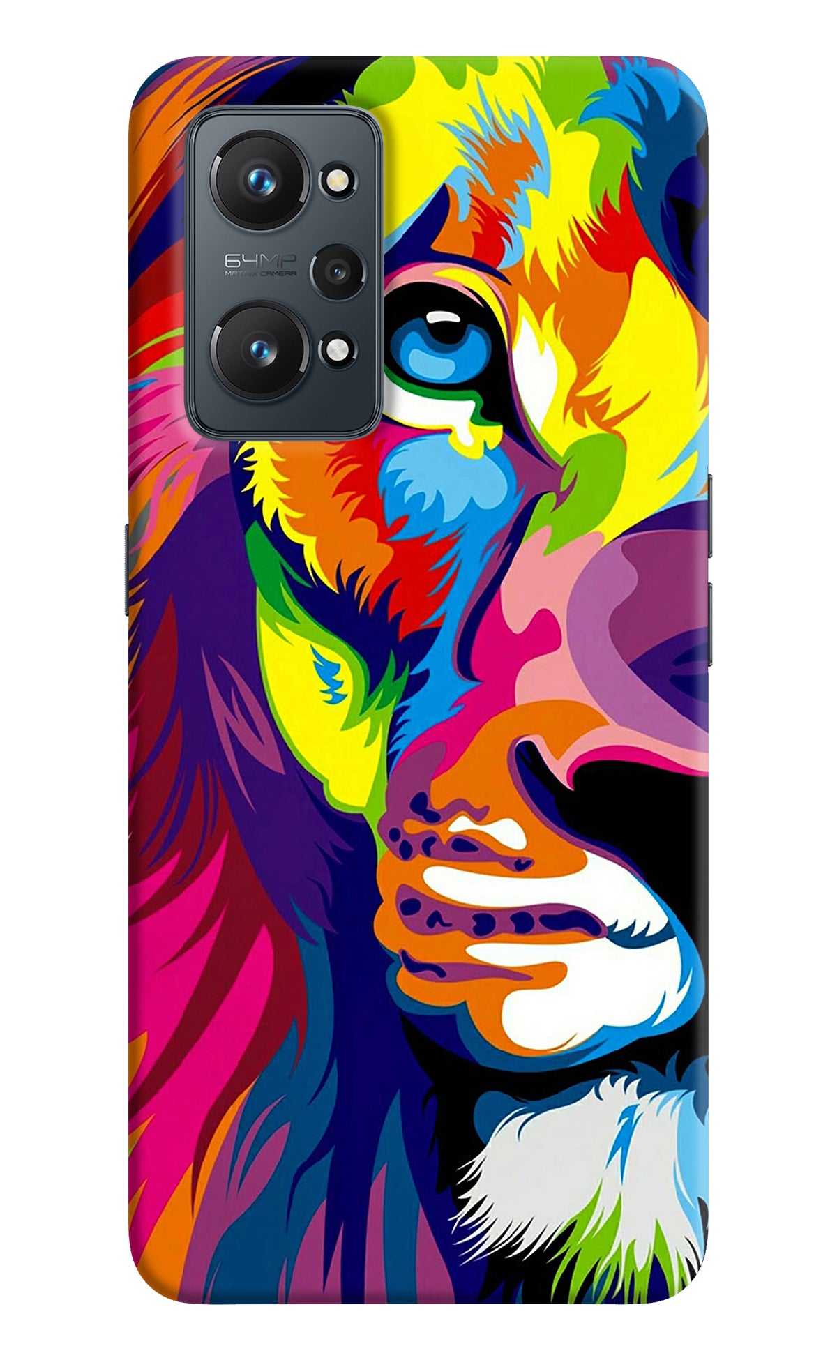 Lion Half Face Realme GT 2 5G Back Cover