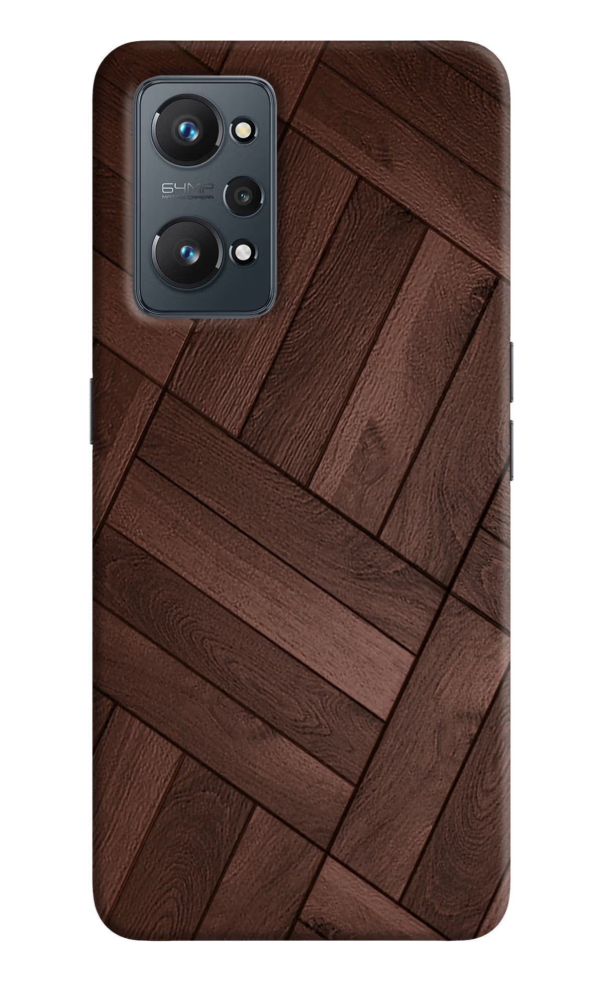 Wooden Texture Design Realme GT 2 5G Hard Case Back Cover by Casekaro