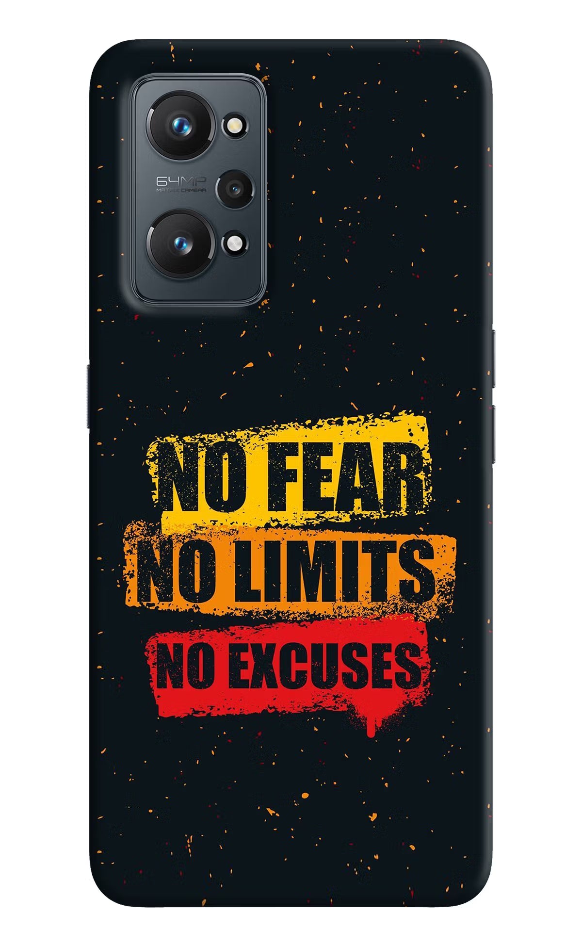 No Fear No Limits No Excuse Realme GT 2 5G Hard Case Back Cover by Casekaro