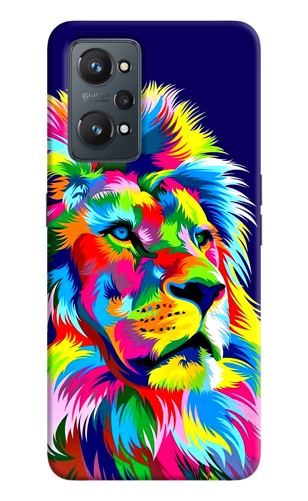 Vector Art Lion Realme GT 2 5G Hard Case Back Cover by Casekaro