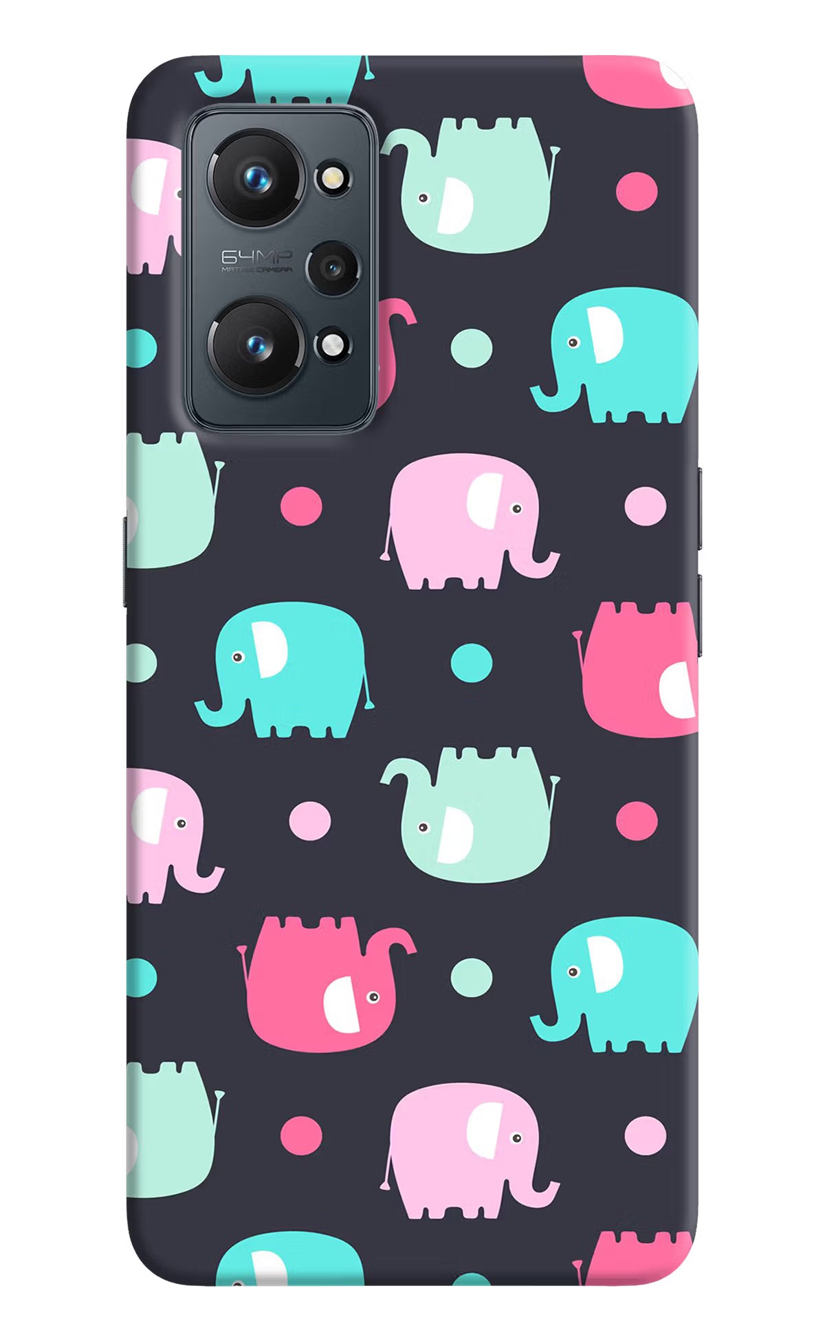 Elephants Realme GT 2 5G Hard Case Back Cover by Casekaro