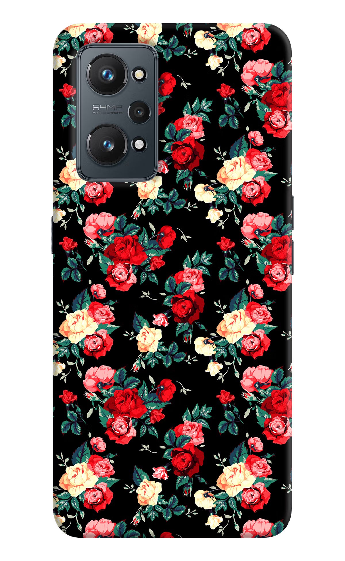 Rose Pattern Realme GT 2 5G Hard Case Back Cover by Casekaro