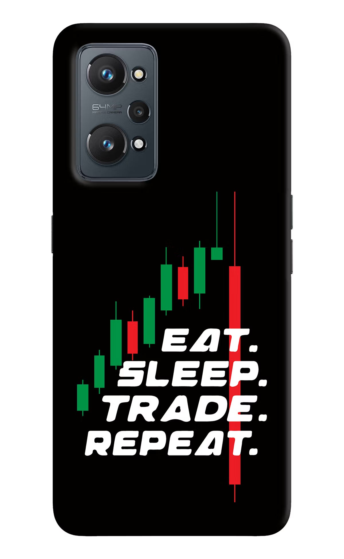 Eat Sleep Trade Repeat Realme GT 2 5G Hard Case Back Cover by Casekaro