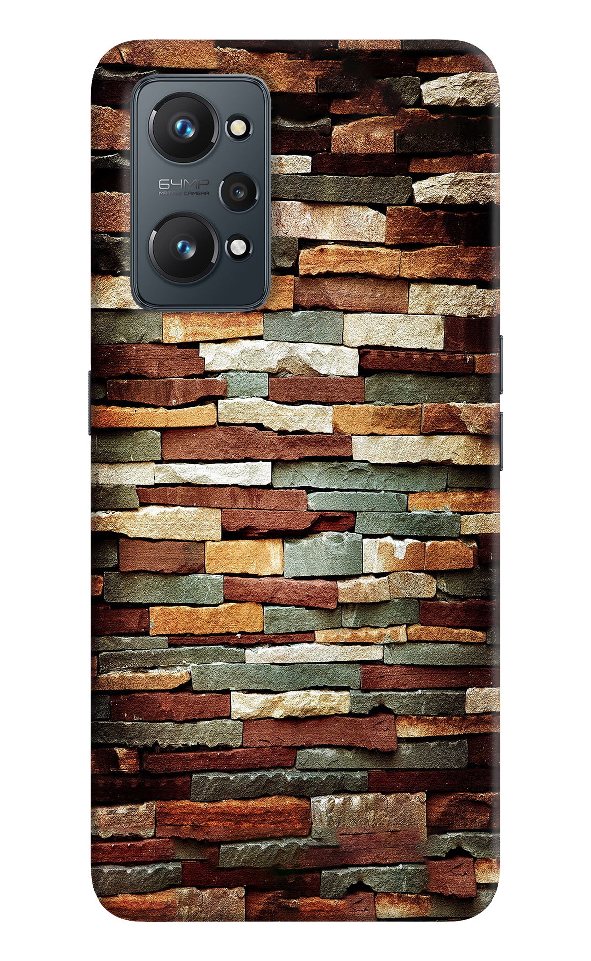 Bricks Pattern Realme GT 2 5G Back Cover