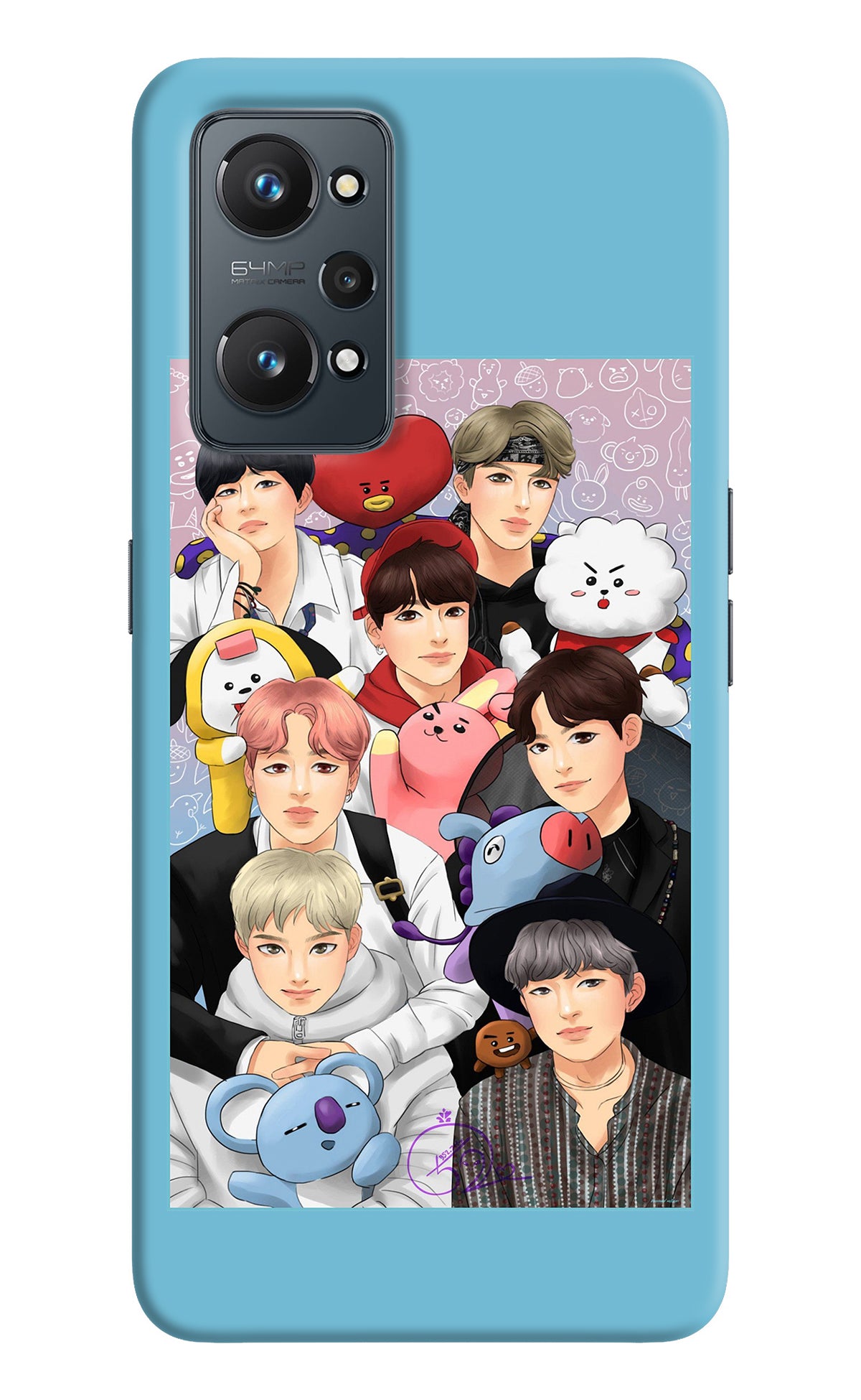 BTS with animals Realme GT 2 5G Back Cover