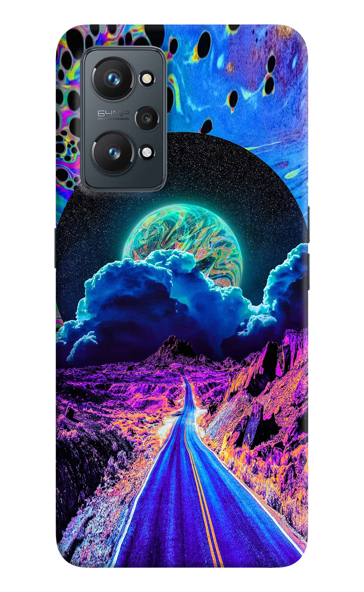 Psychedelic Painting Realme GT 2 5G Hard Case Back Cover by Casekaro