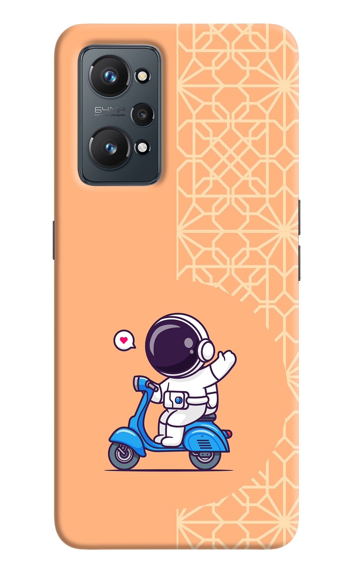 Cute Astronaut Riding Realme GT 2 5G Back Cover