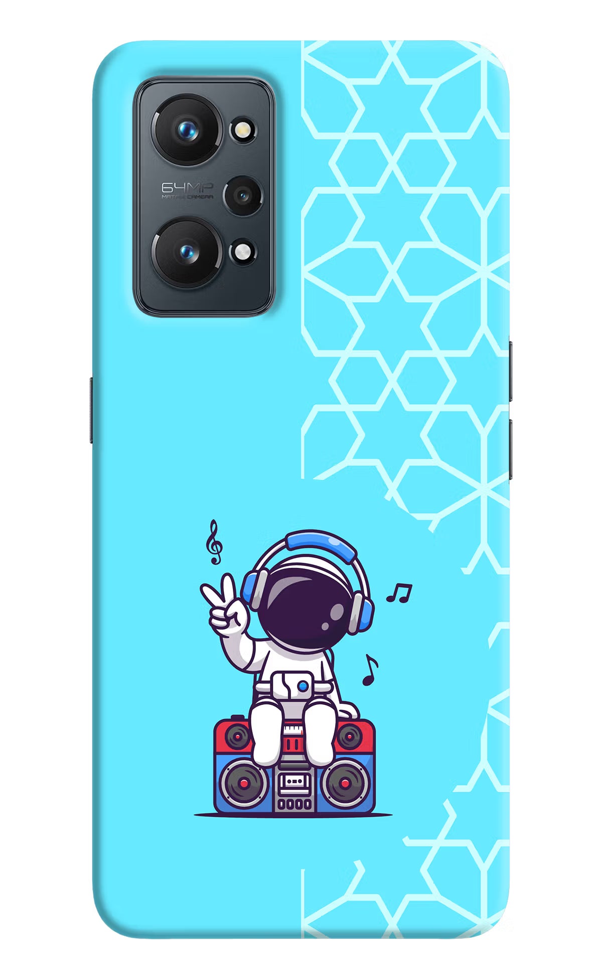 Cute Astronaut Chilling Realme GT 2 5G Hard Case Back Cover by Casekaro