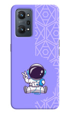 Cute Astronaut Chilling Realme GT 2 5G Hard Case Back Cover by Casekaro