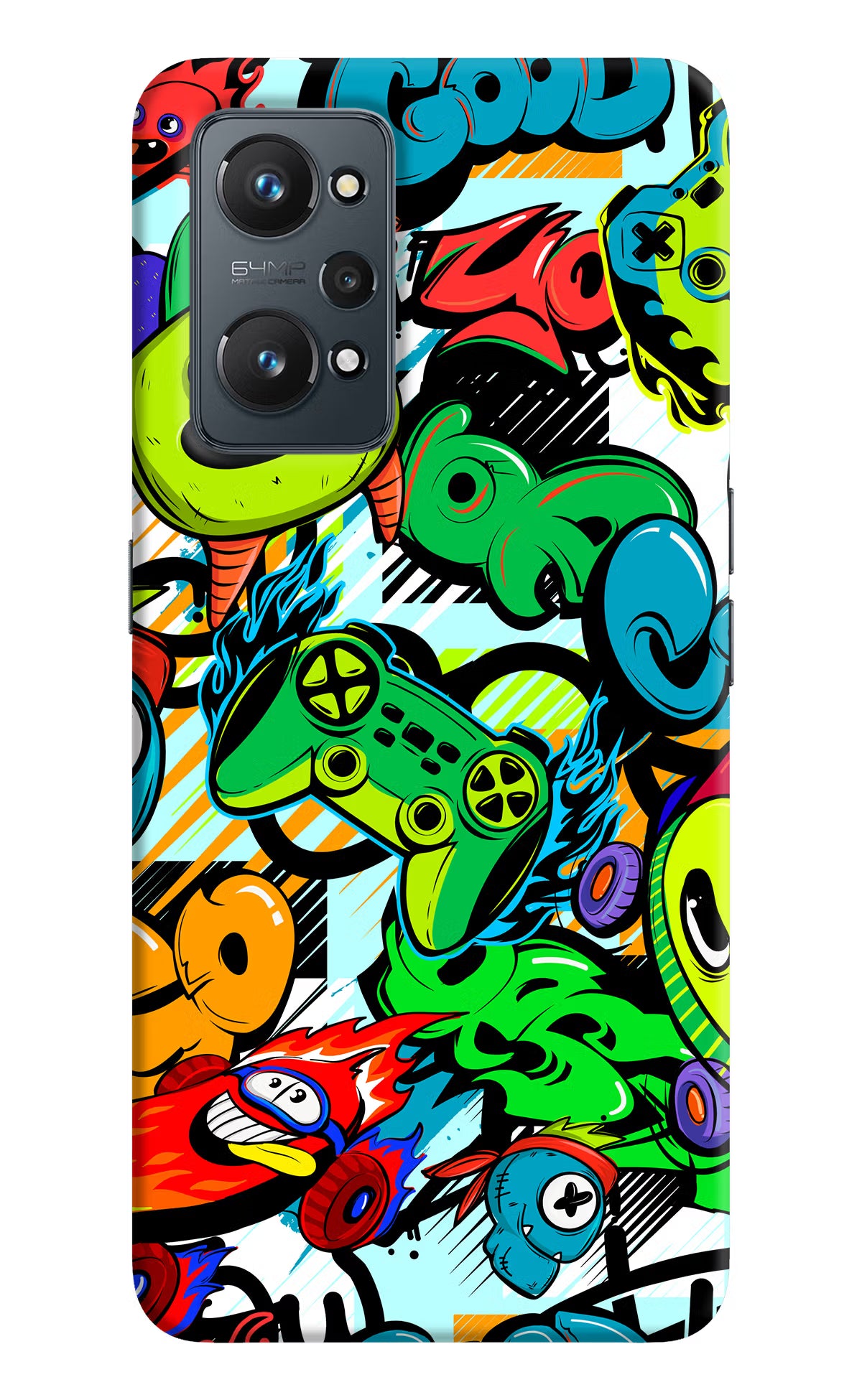 Game Doodle Realme GT 2 5G Hard Case Back Cover by Casekaro