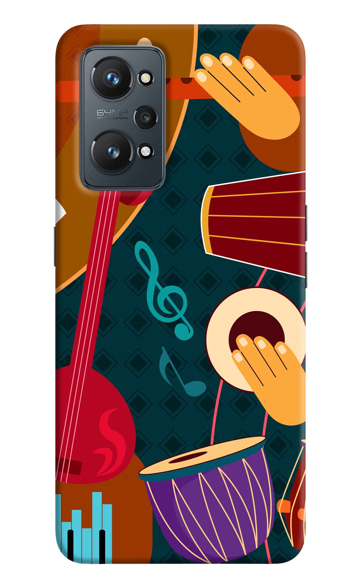 Music Instrument Realme GT 2 5G Hard Case Back Cover by Casekaro