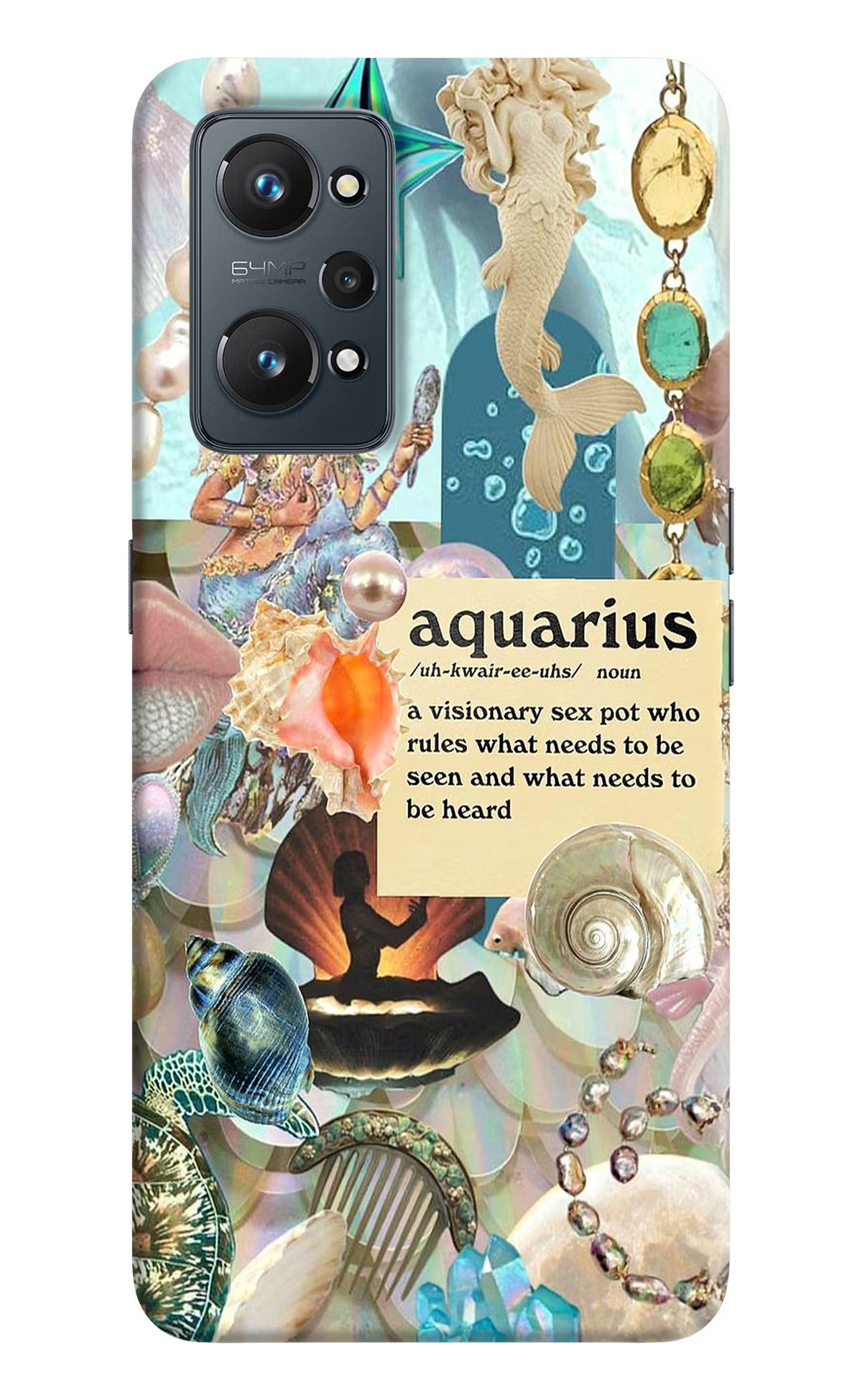 Aquarius Zodiac Realme GT 2 5G Hard Case Back Cover by Casekaro