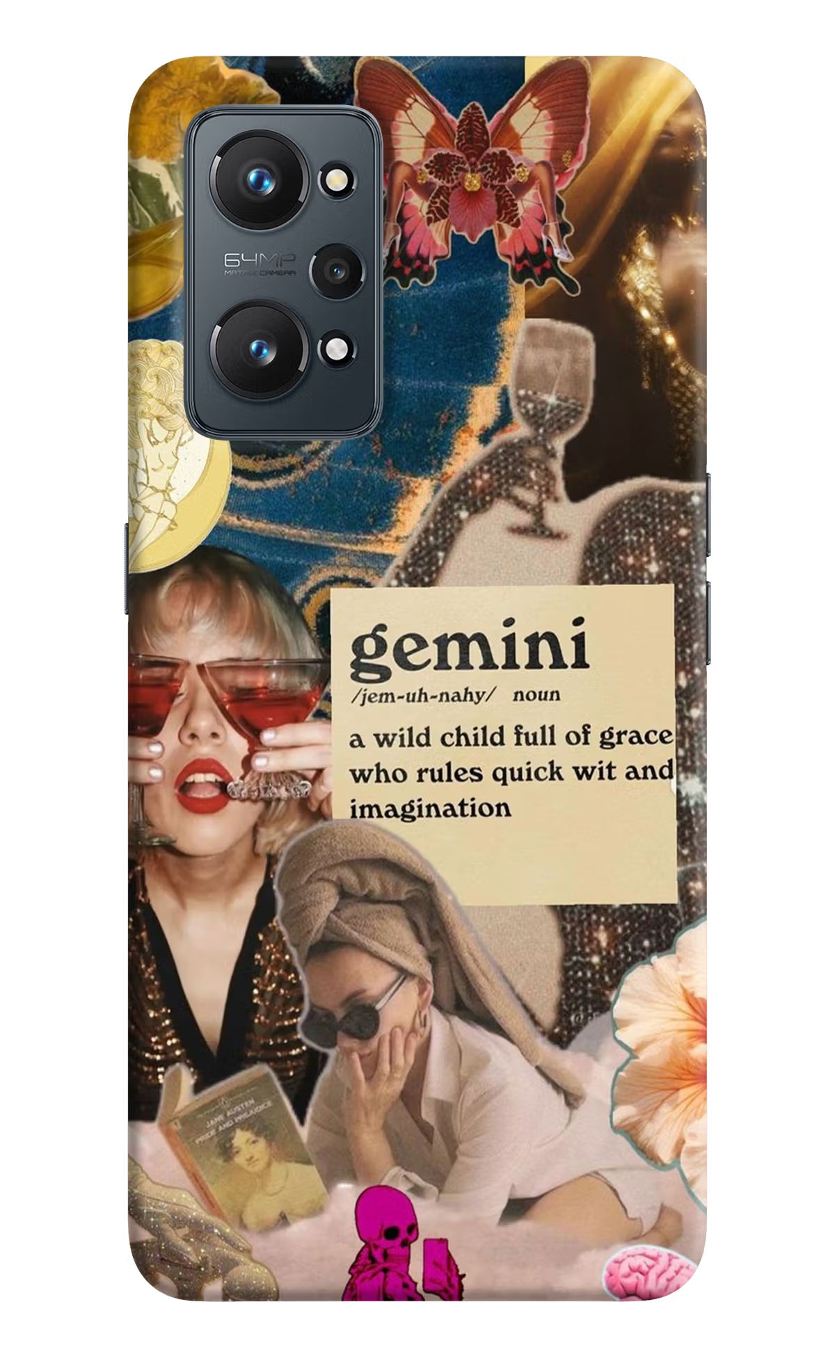 Gemini Zodiac Realme GT 2 5G Hard Case Back Cover by Casekaro