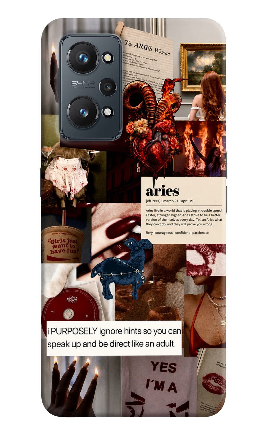 Zodiac Aries Realme GT 2 5G Back Cover, Hard case