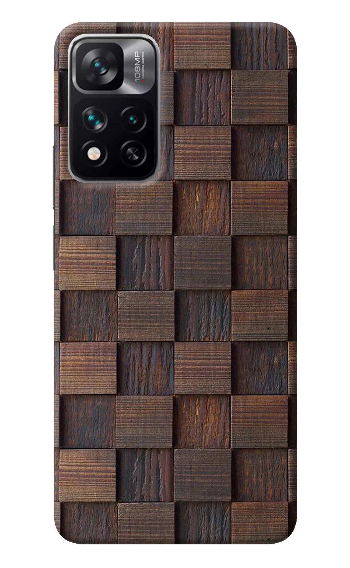 Wooden Cube Design Mi 11i 5G/11i 5G Hypercharge Back Cover